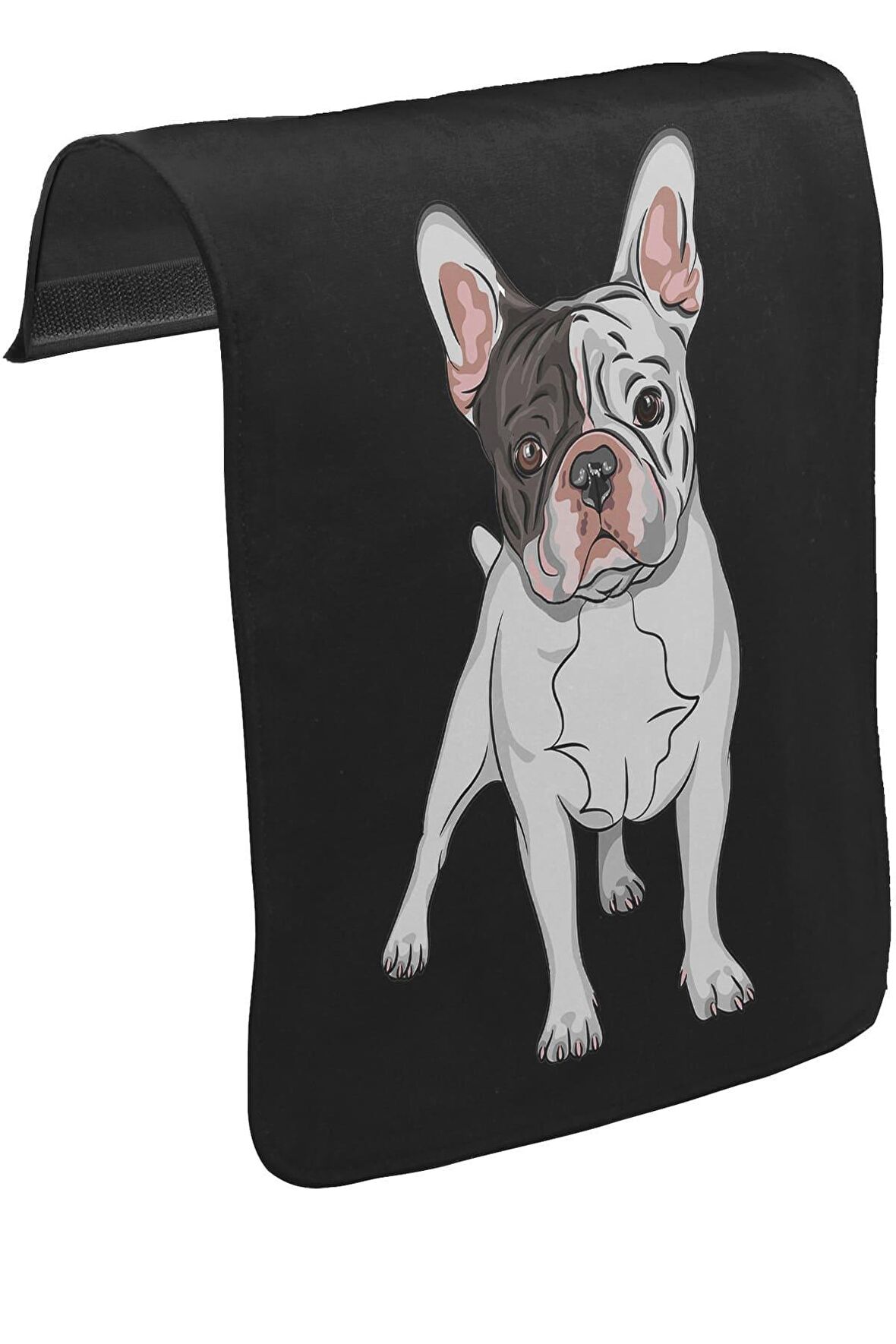 French Bulldog Unisex Siyah Tak-Çıkar Postacı Çanta Kapağı CK-878