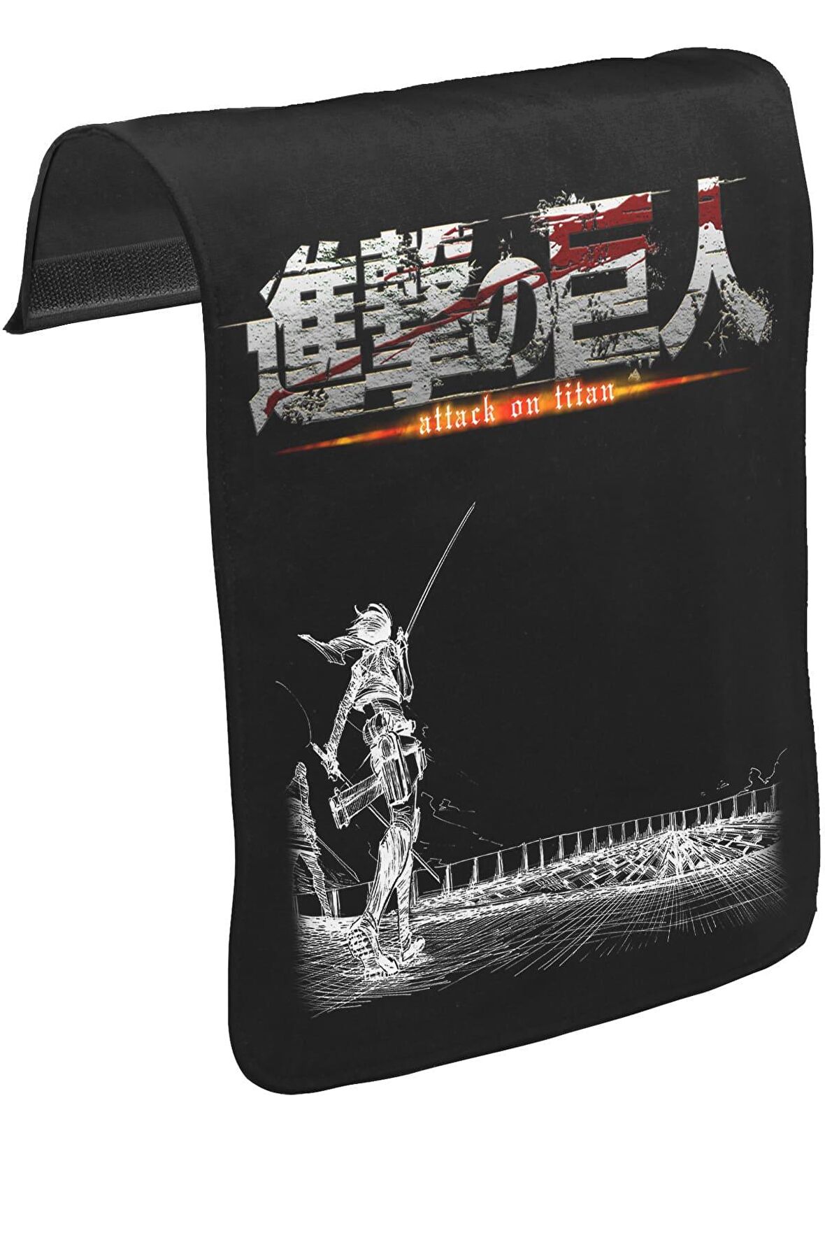 Attack on Titan  Unisex Siyah Tak-Çıkar Postacı Çanta Kapağı CK-914