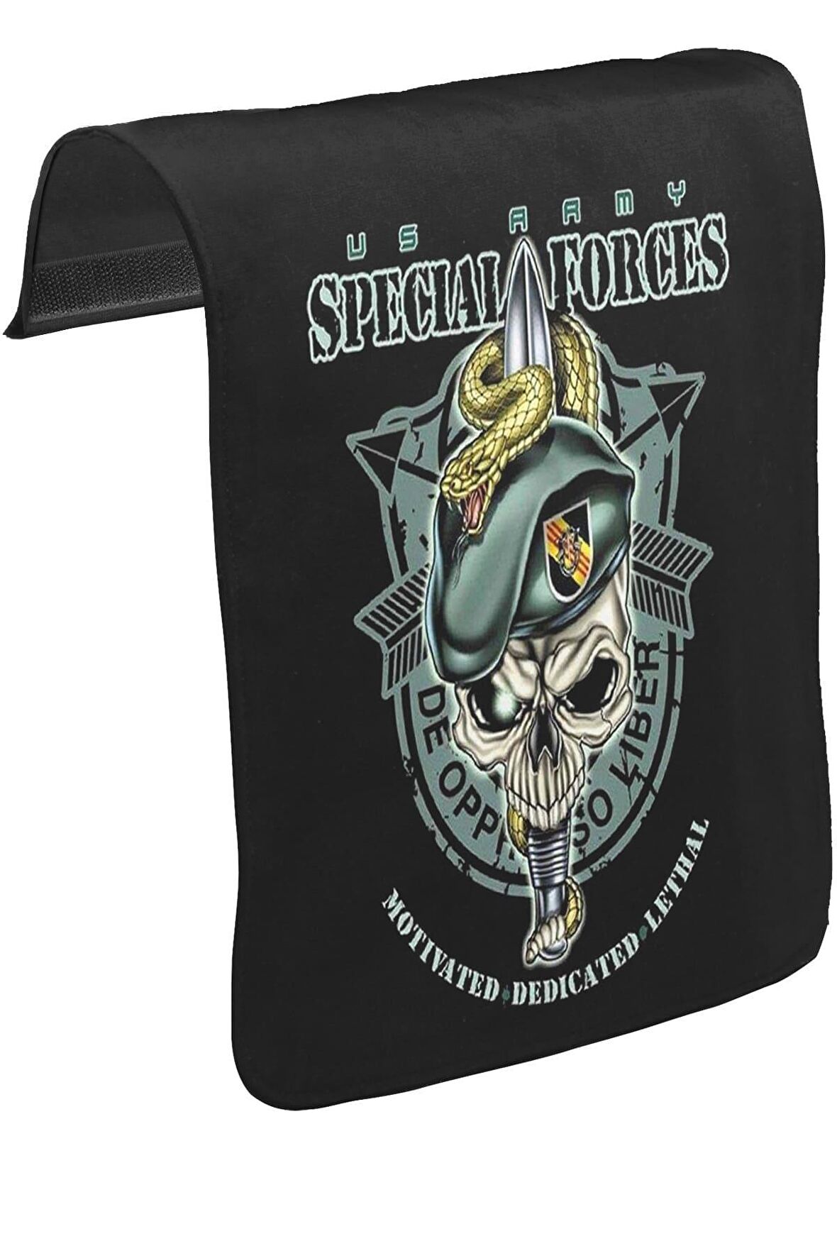 US Army - Special Forces Unisex Siyah Tak-Çıkar Postacı Çanta Kapağı CK-931