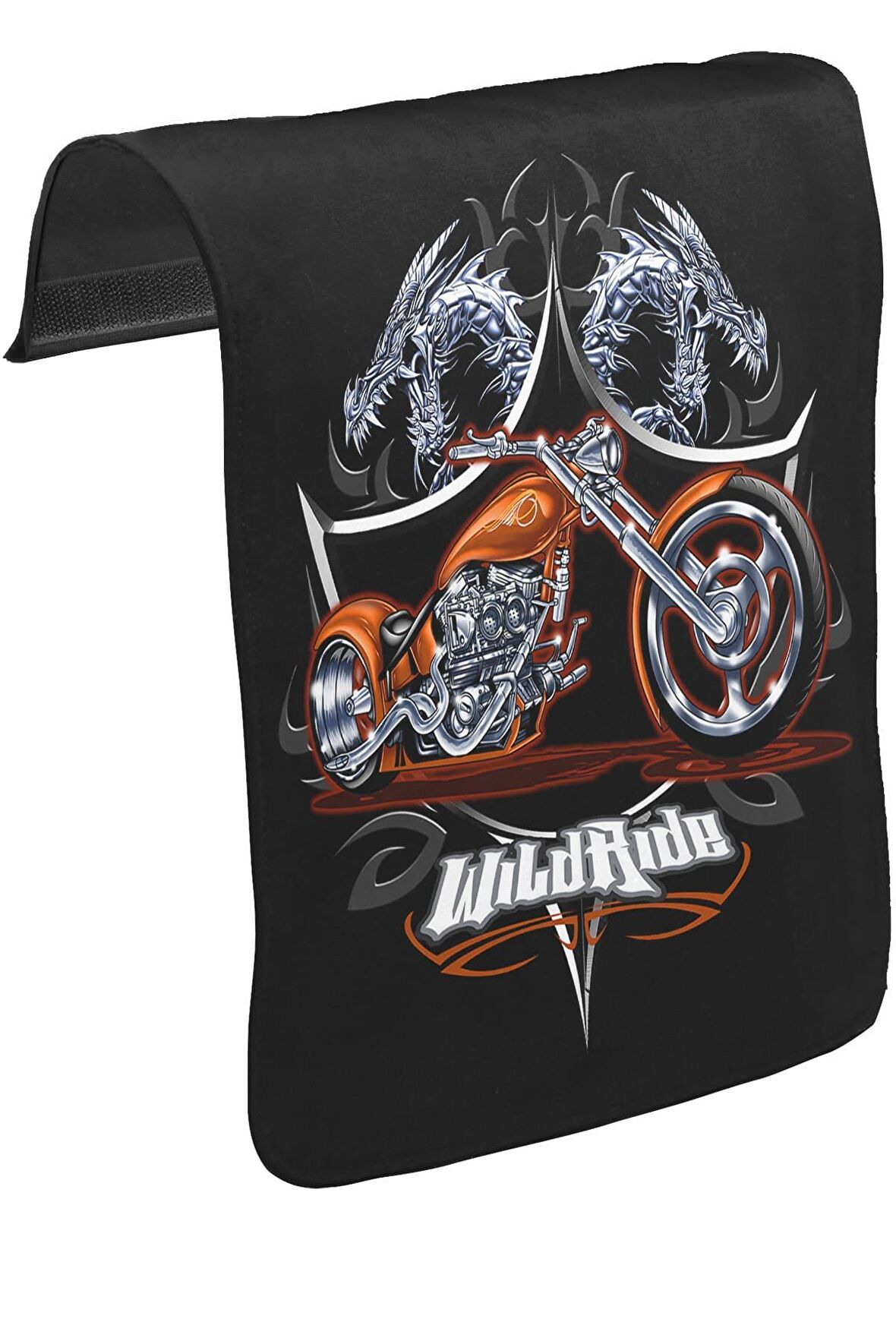Motosiklet - Motor Ride Unisex Siyah Tak-Çıkar Postacı Çanta Kapağı CK-96