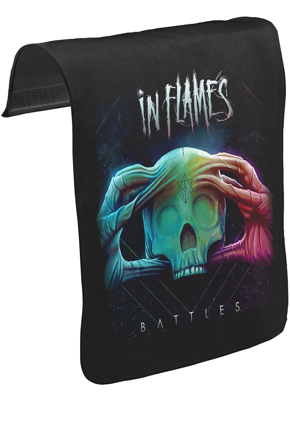 In Flames - Battles Unisex Siyah Tak-Çıkar Postacı Çanta Kapağı CK-998