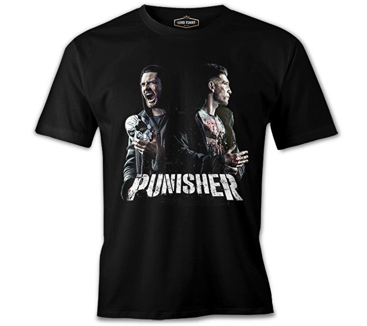 Punisher - Fight Siyah Erkek Tshirt