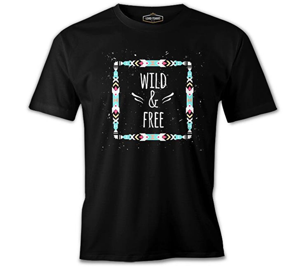 Wild and Free Siyah Erkek Tshirt