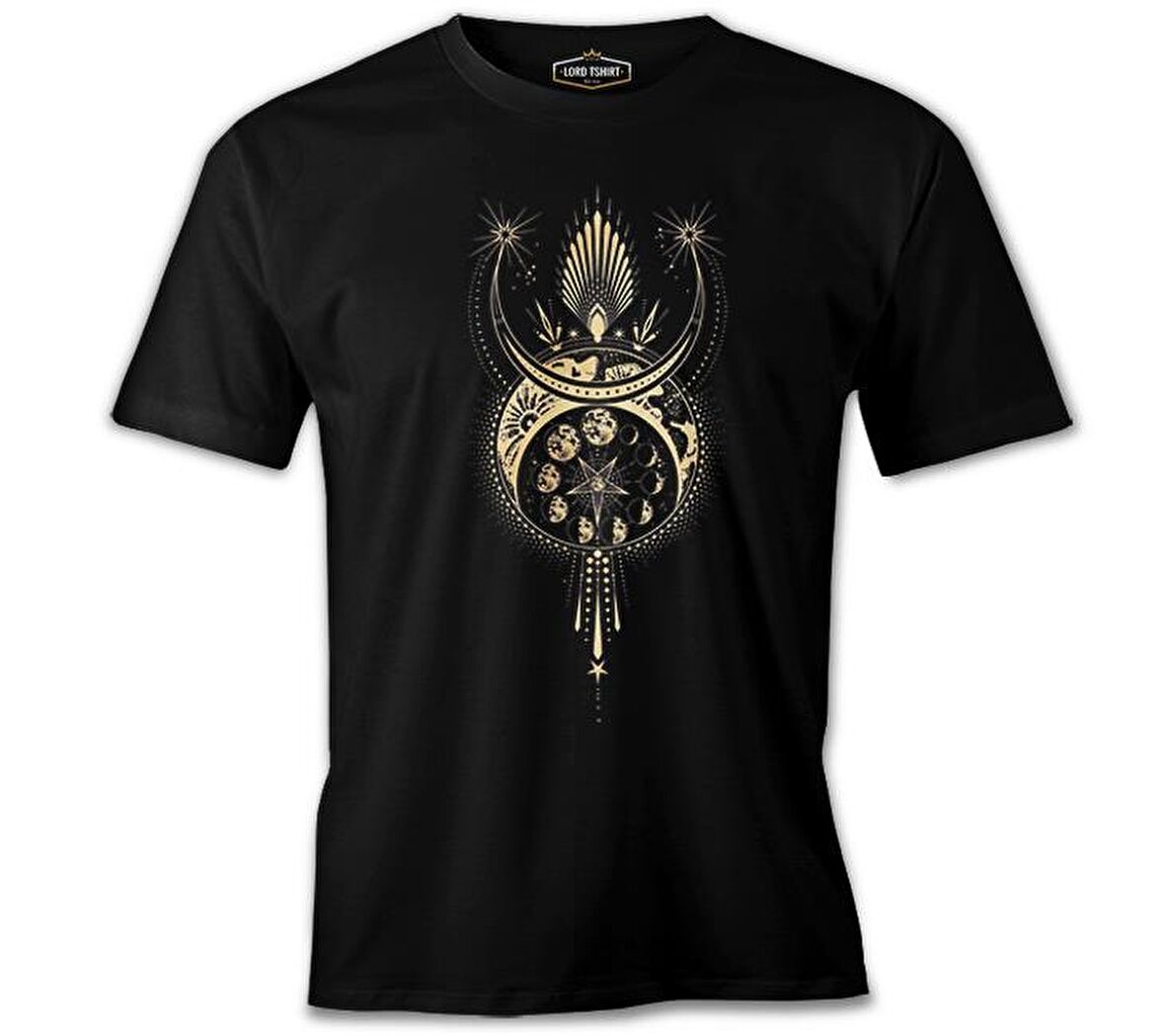 Ay Tacı Siyah Erkek Tshirt