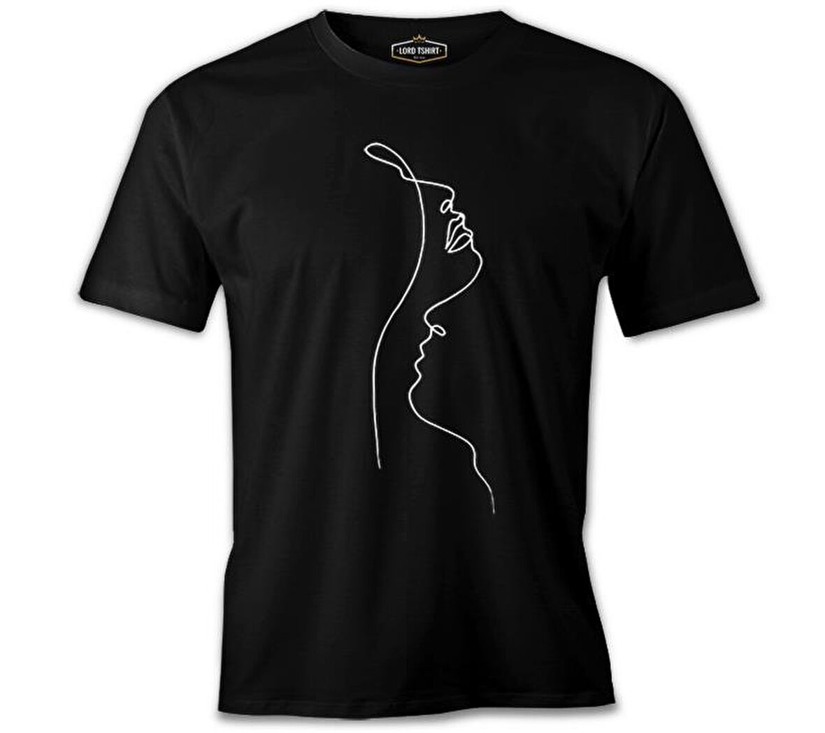 Man on Her Neck Siyah Erkek Tshirt
