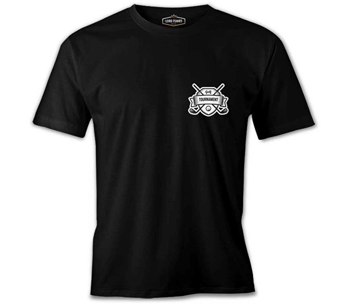 Golf Kulübü - Turnuva Siyah Erkek Tshirt