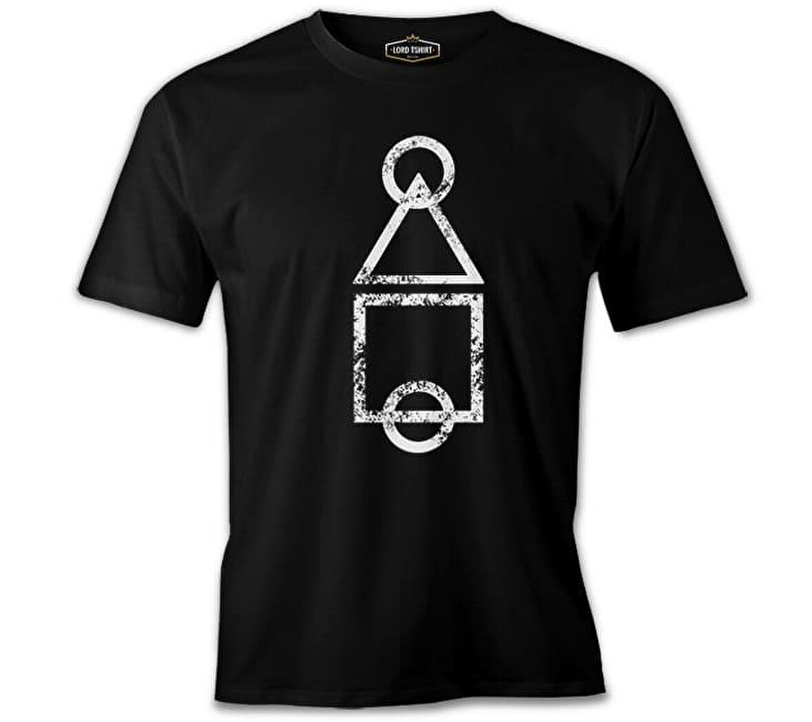 Squid Game - Logo Brush Siyah Erkek Tshirt
