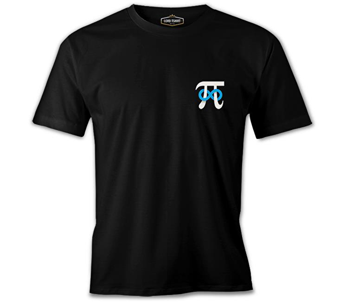Matematik - Pi Sonsuz İşareti Logo Siyah Erkek Tshirt