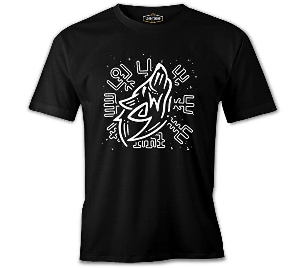 Viking Logo - Kurt Siyah Erkek Tshirt