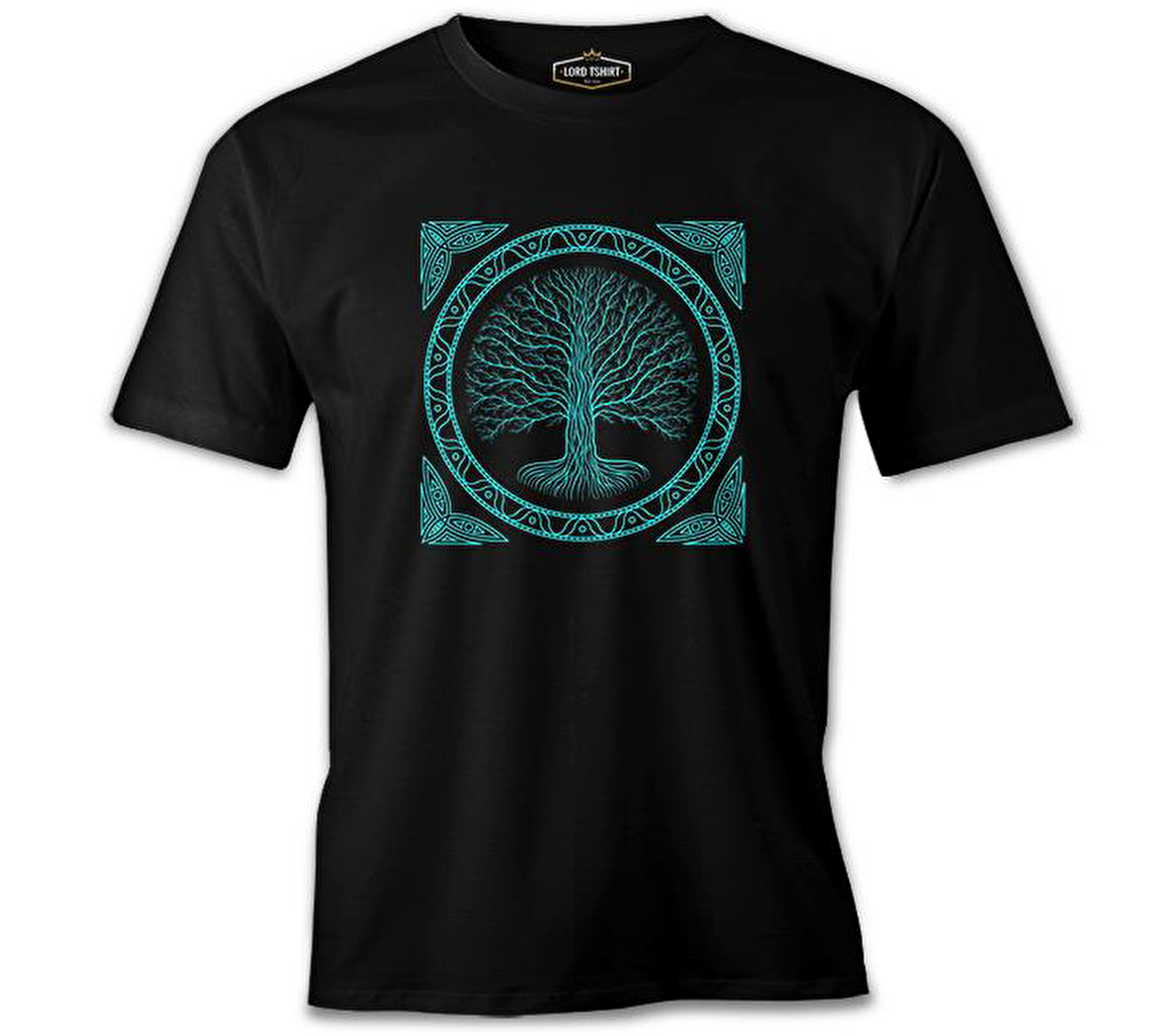Druidic Yggdrasil - Hayat Ağacı Siyah Erkek Tshirt