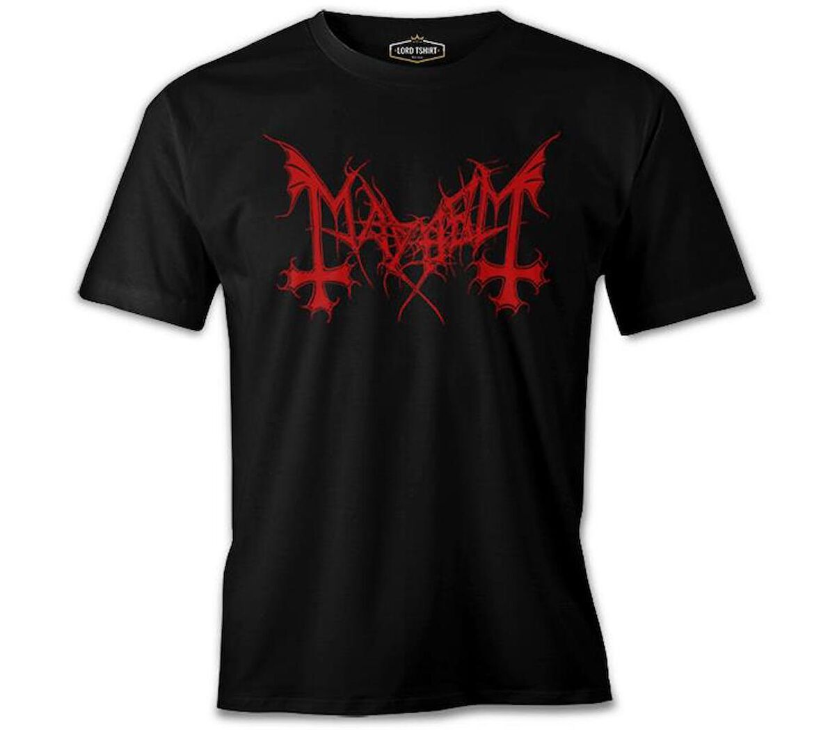 Mayhem - Logo Kırmızı Siyah Erkek Tshirt