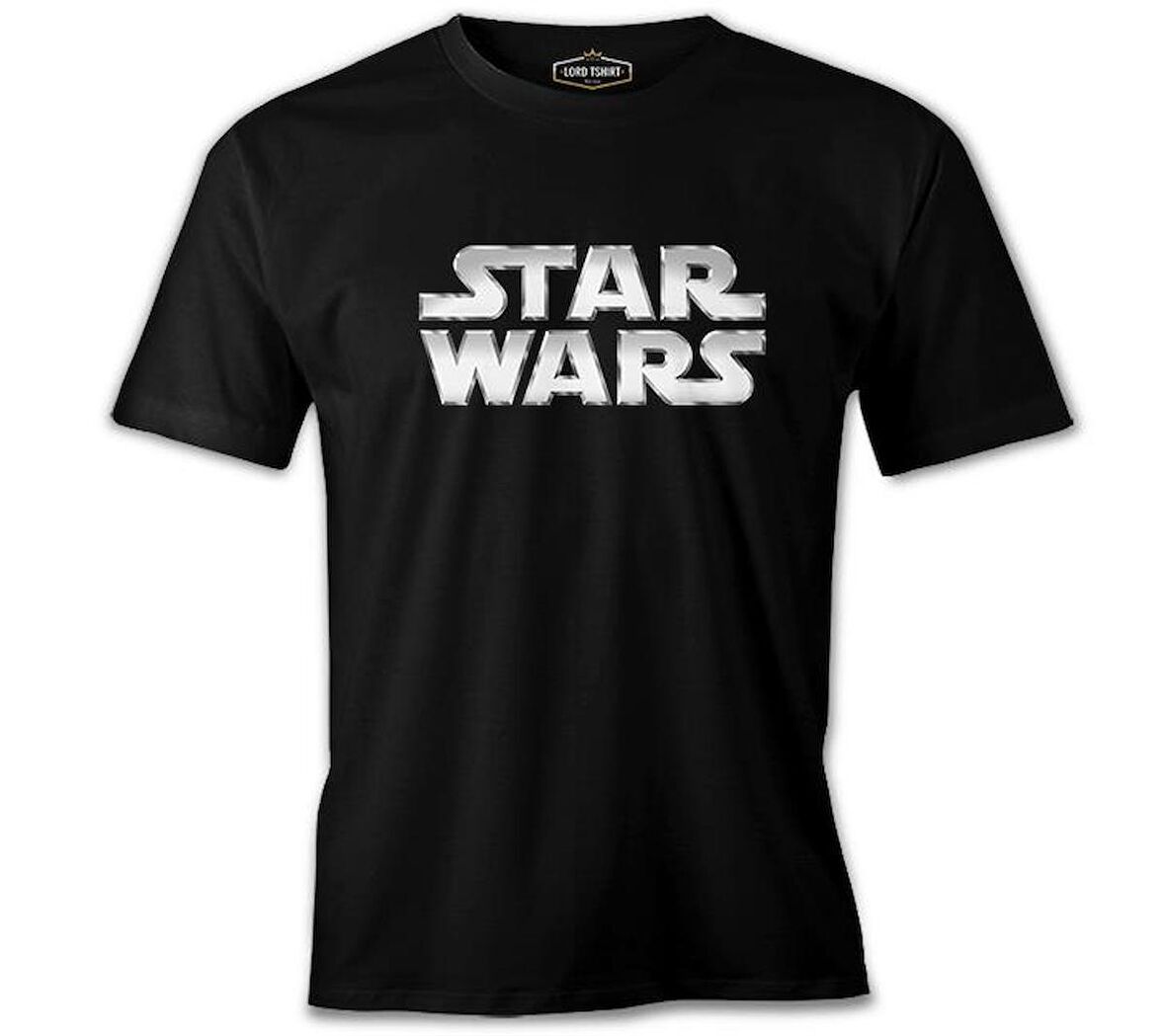 Star Wars - Logo Metalik Siyah Erkek Tshirt