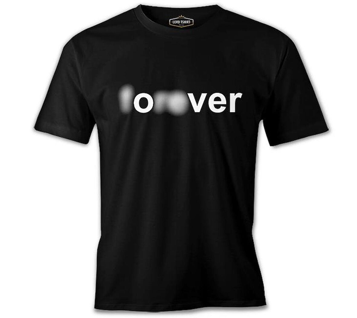 Yazı - Forever Over Siyah Erkek Tshirt