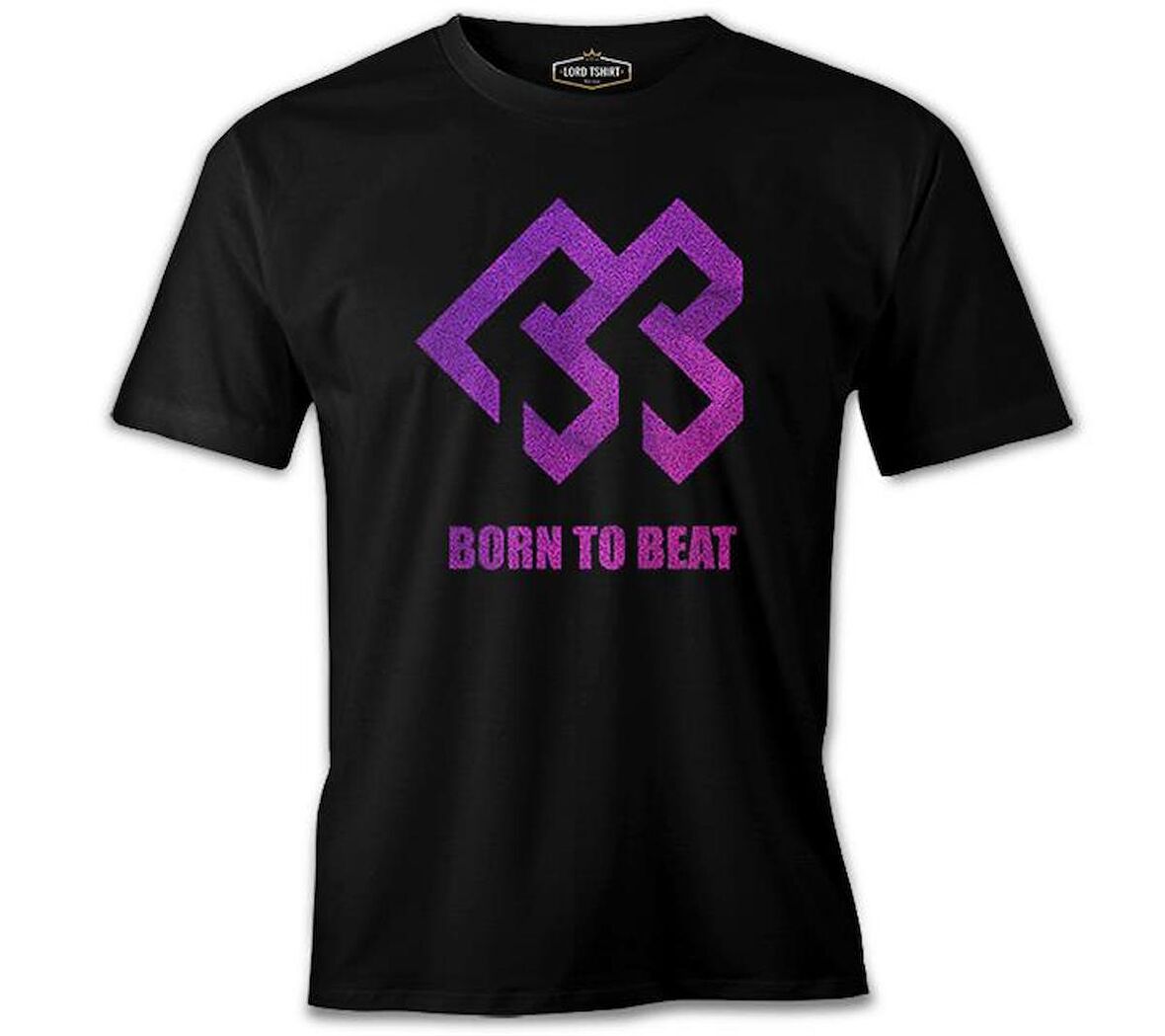 Born to Beat - Logo Grain Siyah Erkek Tshirt