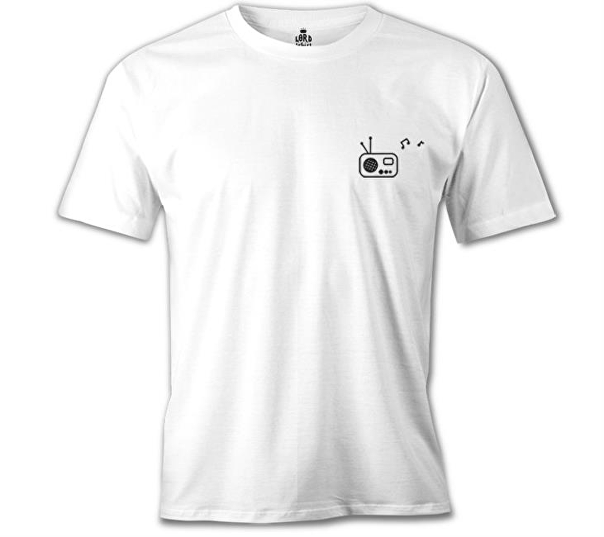 Radyo - Logo Beyaz Erkek Tshirt