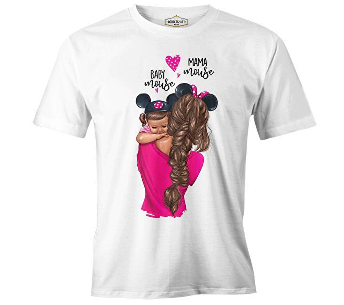 Mouse Anneler Günü Beyaz Unisex Tshirt