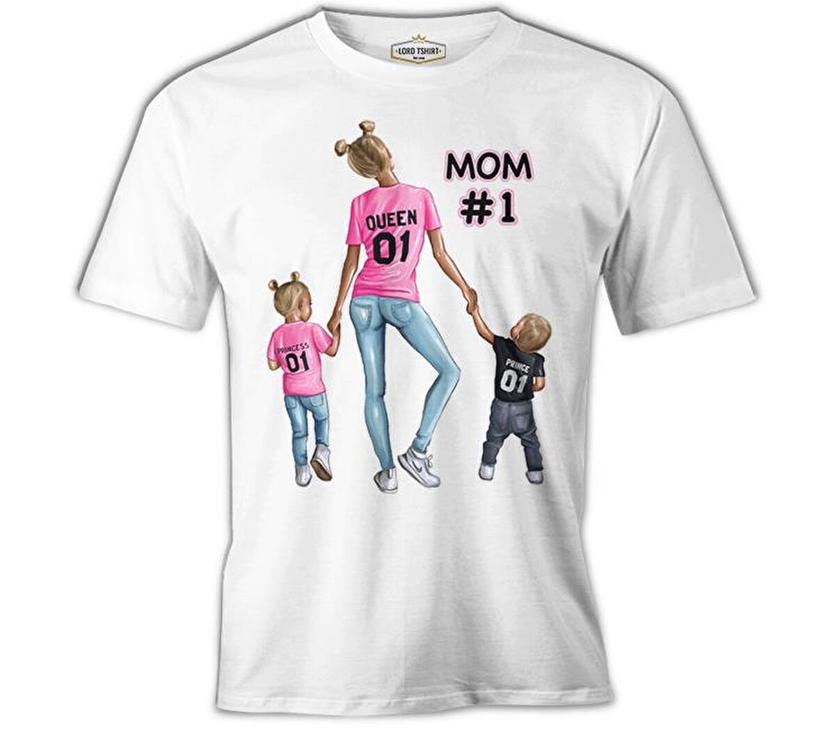 Queen Princess Prince Anneler Günü Beyaz Unisex Tshirt