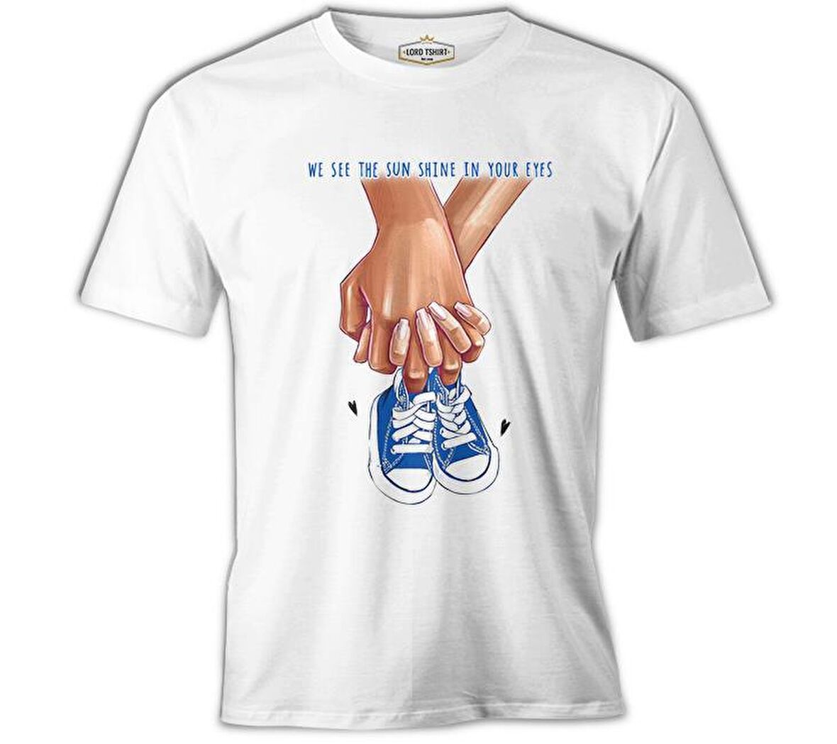 Yeni Bebek Erkek Ayakkabı Anneler Günü Beyaz Unisex Tshirt