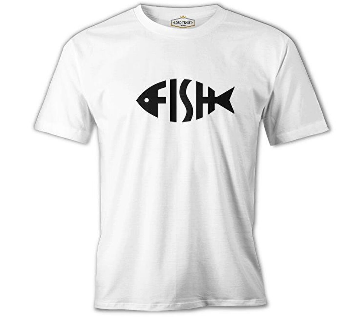 Fish with Letters Beyaz Erkek Tshirt
