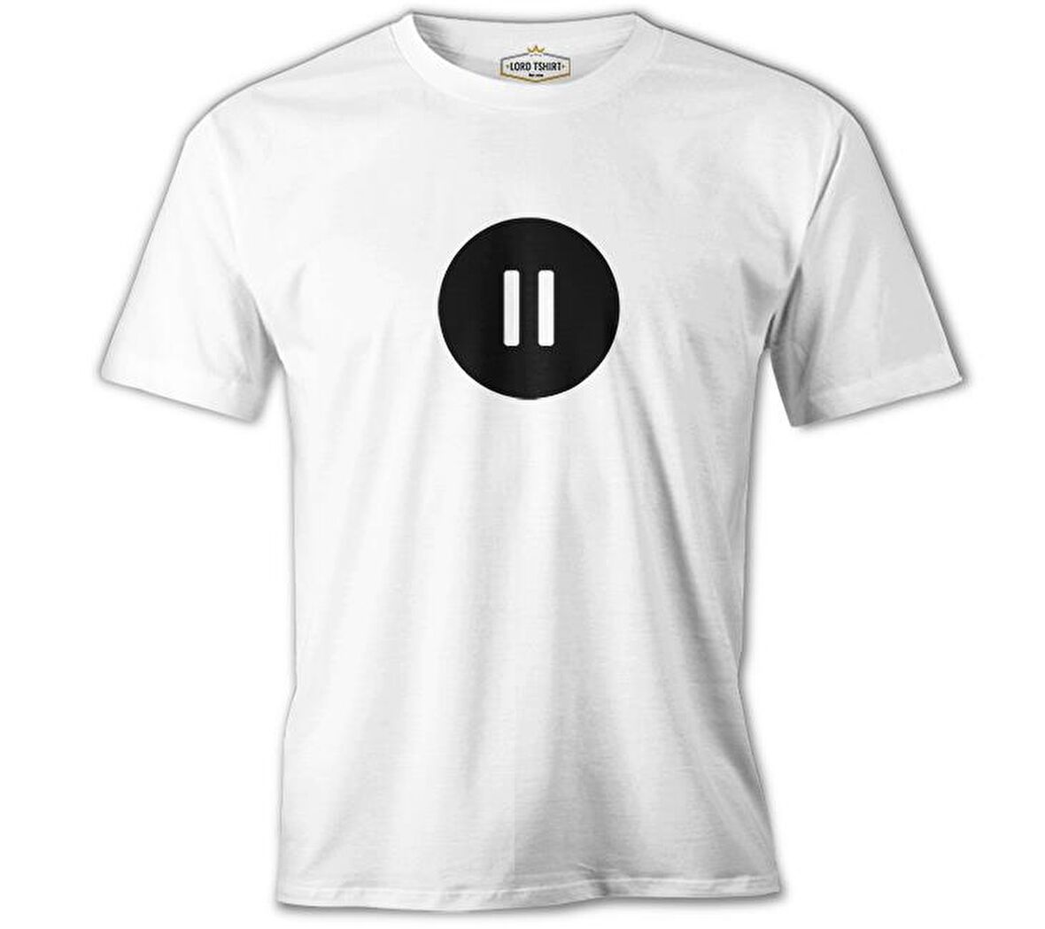 Stop with Circle Beyaz Erkek Tshirt