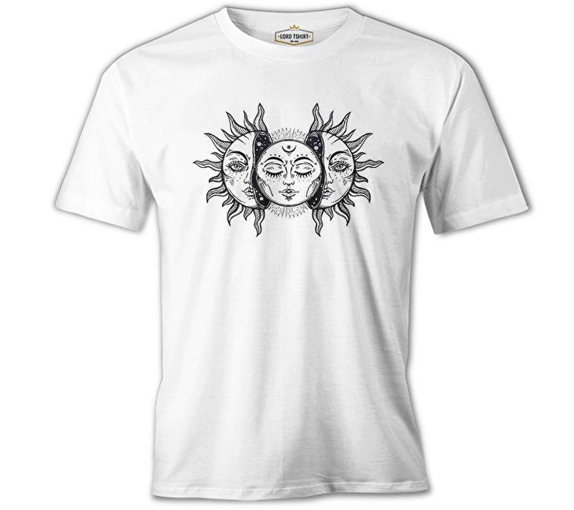 Moon in the Sun Beyaz Erkek Tshirt