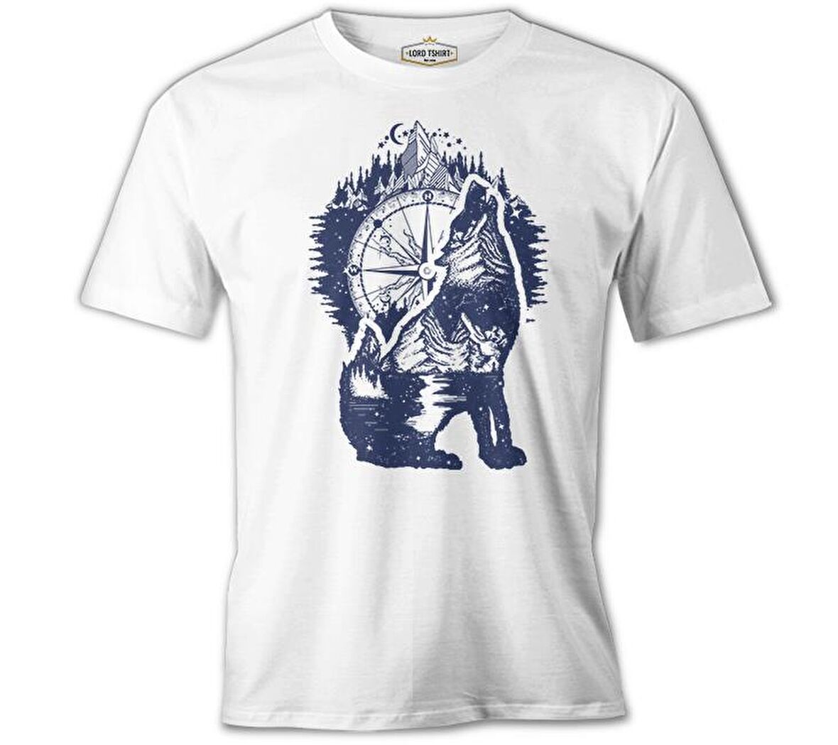 Earth Inside a Wolf Beyaz Erkek Tshirt