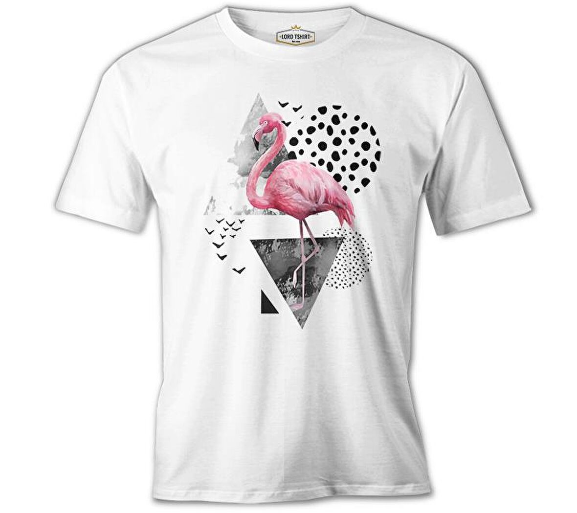 Certain Angles - Flamingo Beyaz Erkek Tshirt