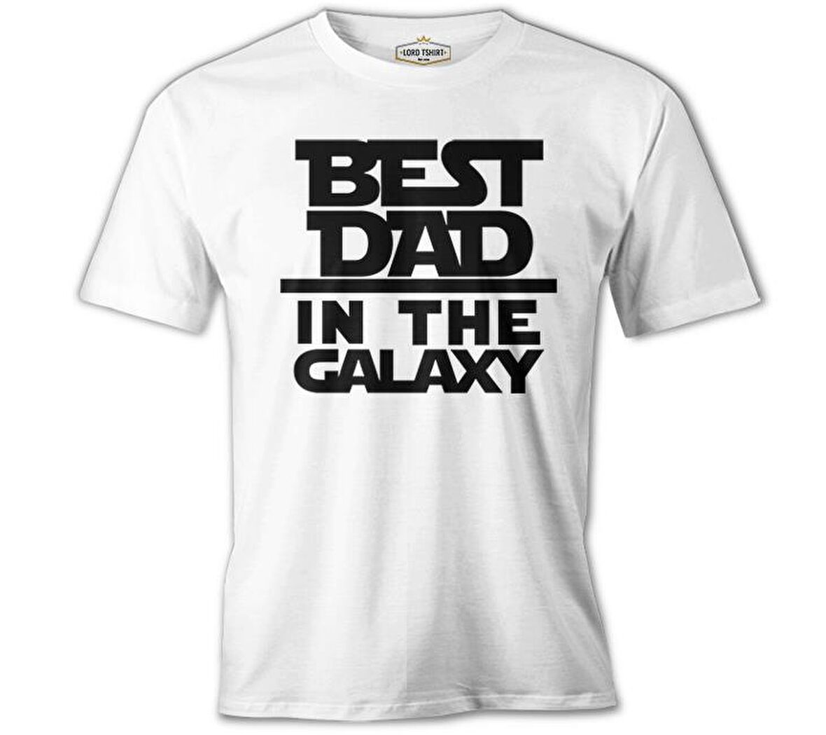 Best Dad in the Galaxy Beyaz Erkek Tshirt