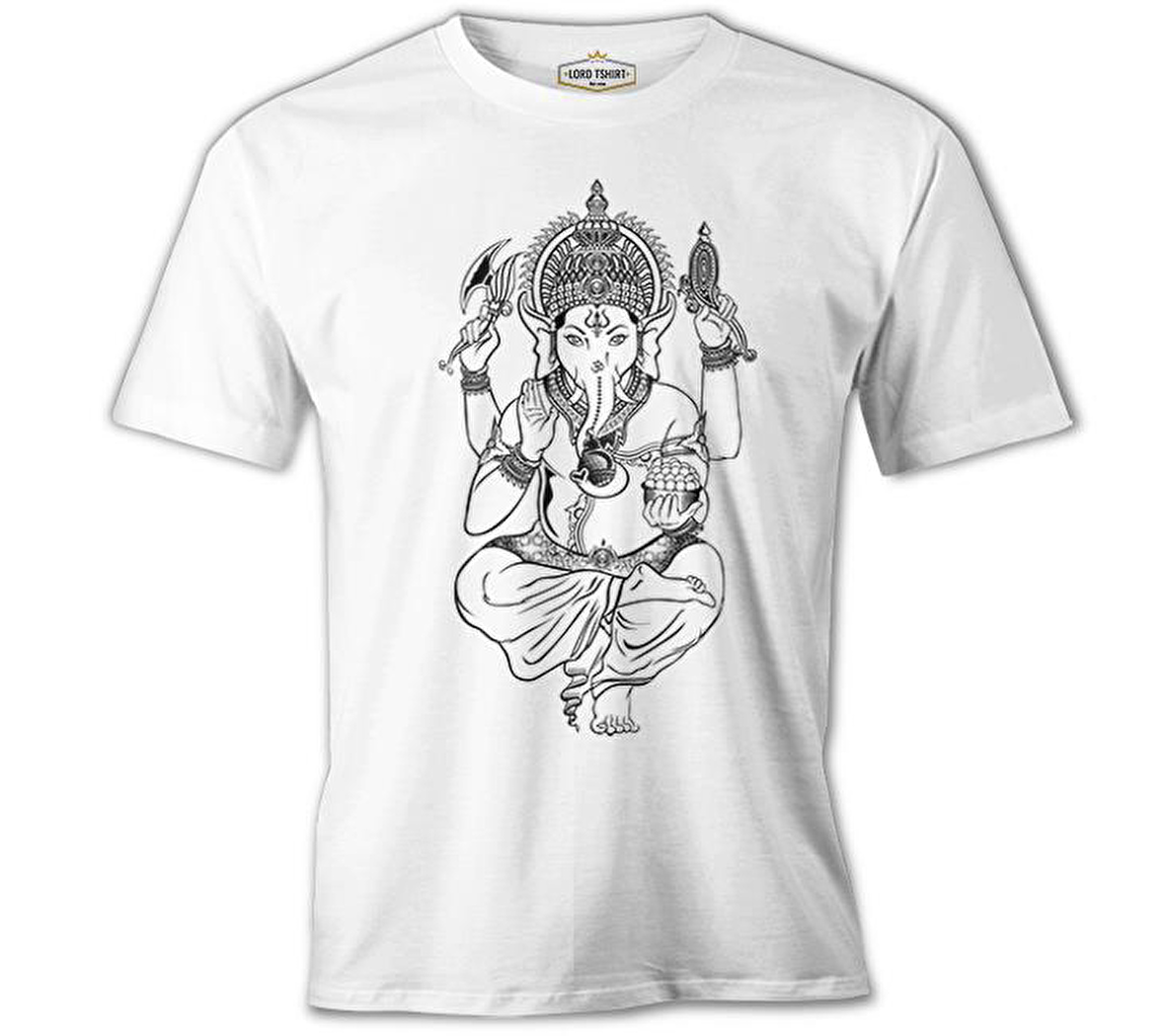 Yoga - Ganeşa Beyaz Erkek Tshirt