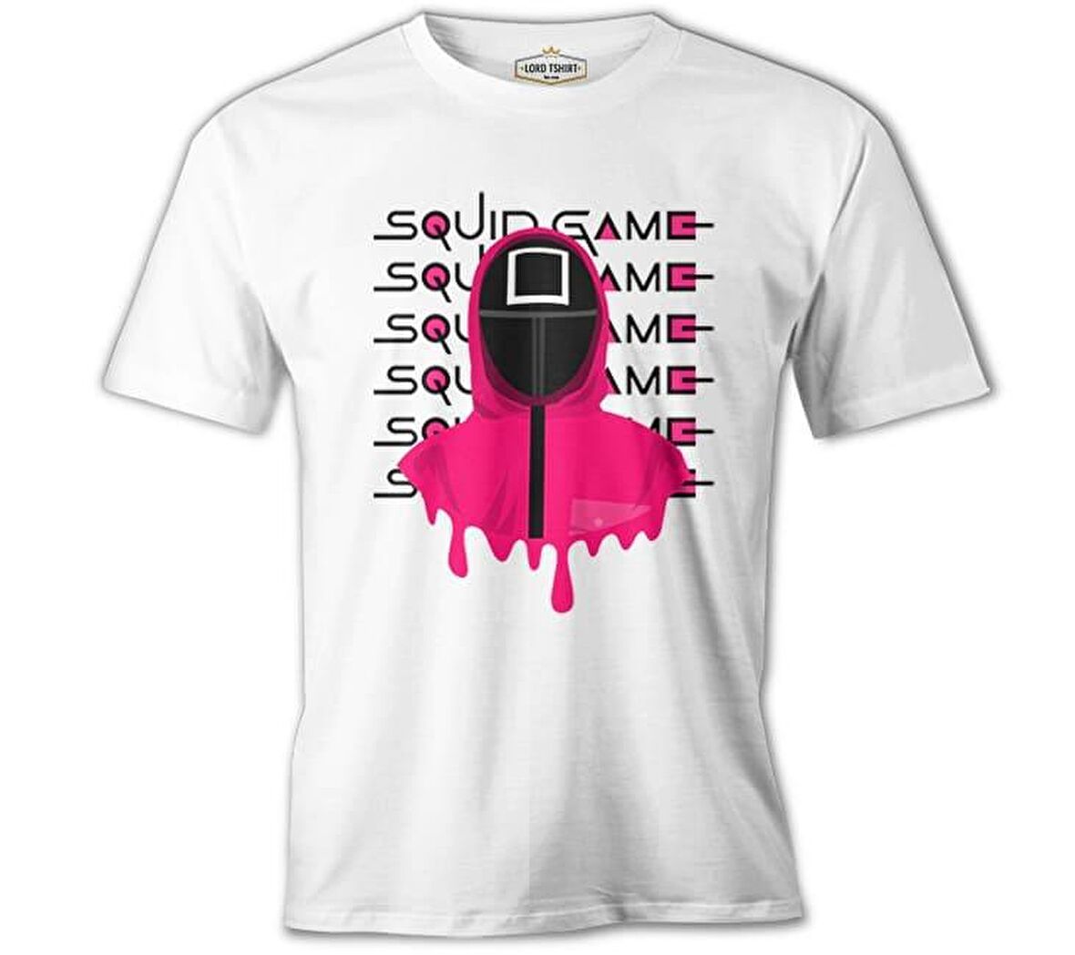 Squid Game - Kare Beyaz Erkek Tshirt