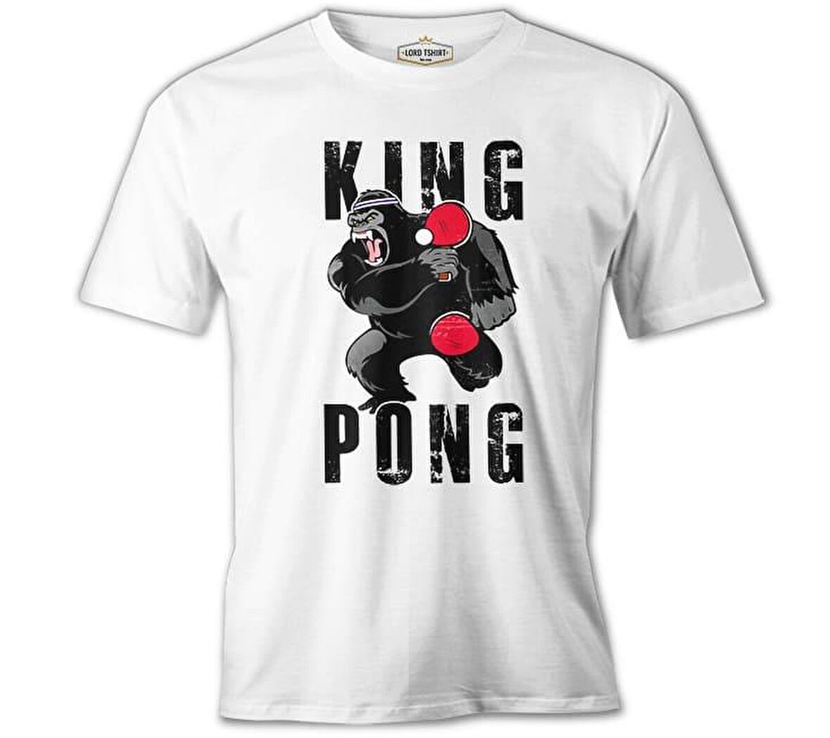 Masa Tenisi - King Pong Beyaz Erkek Tshirt