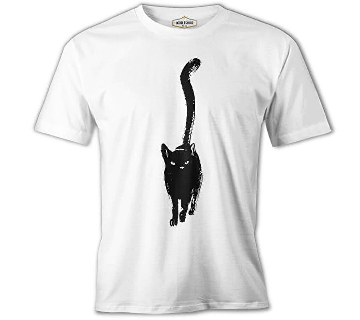 Hayvan - Kedi Chat Noir Beyaz Erkek Tshirt