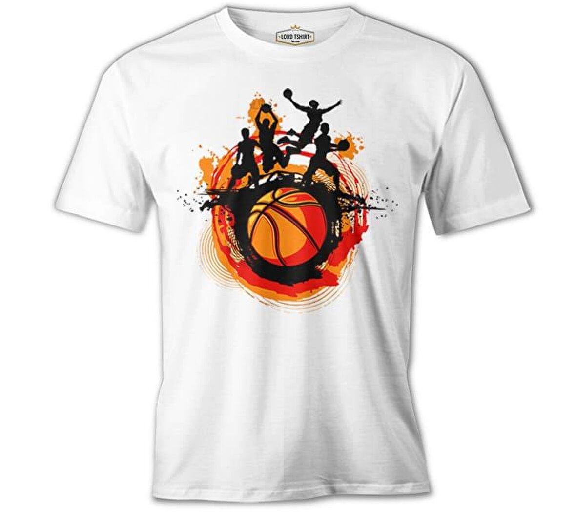 Basketbol - Sokak Topu Beyaz Erkek Tshirt