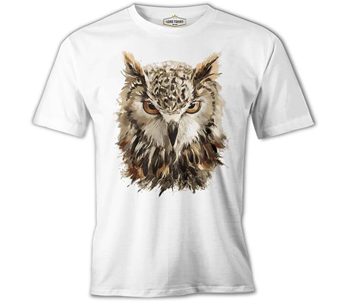 Hayvan - Vahşi Baykuş  Beyaz Erkek Tshirt