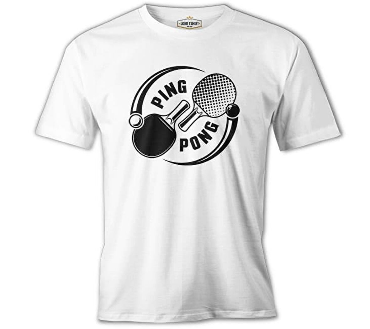 Masa Tenisi - Ping Pong Ying Yan Beyaz Erkek Tshirt