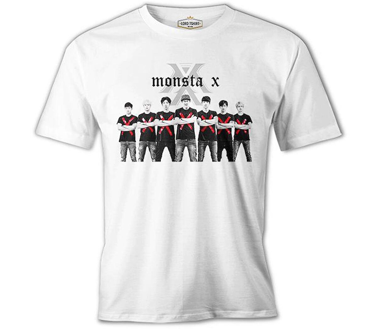 Monsta X - Red X Beyaz Erkek Tshirt