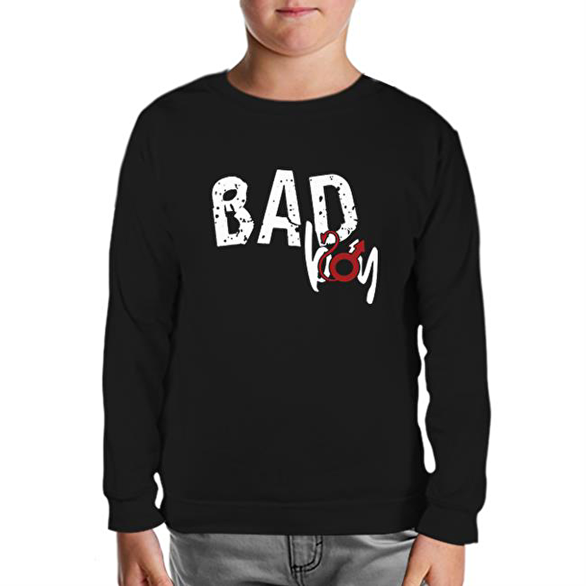 Bad Boy - Sin Siyah Çocuk Sweatshirt