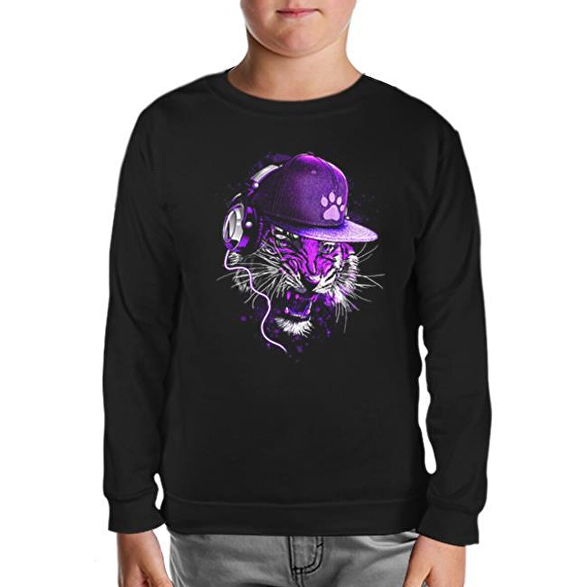 Pençe - Kaplan Siyah Çocuk Sweatshirt