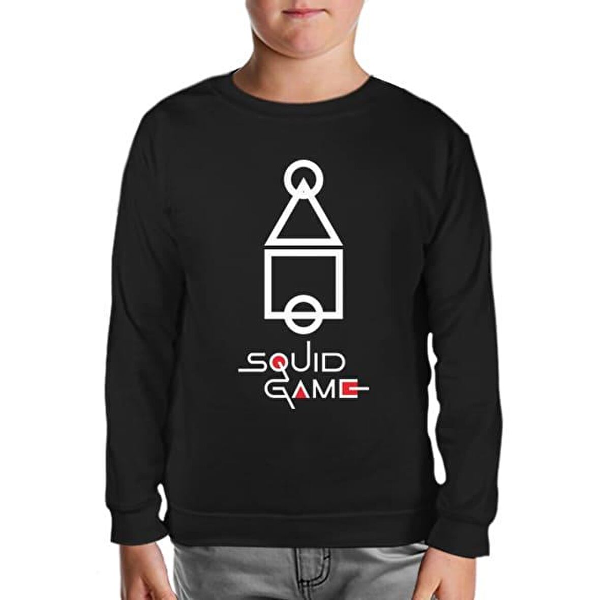 Squid Game-Final Game Siyah Çocuk Sweatshirt