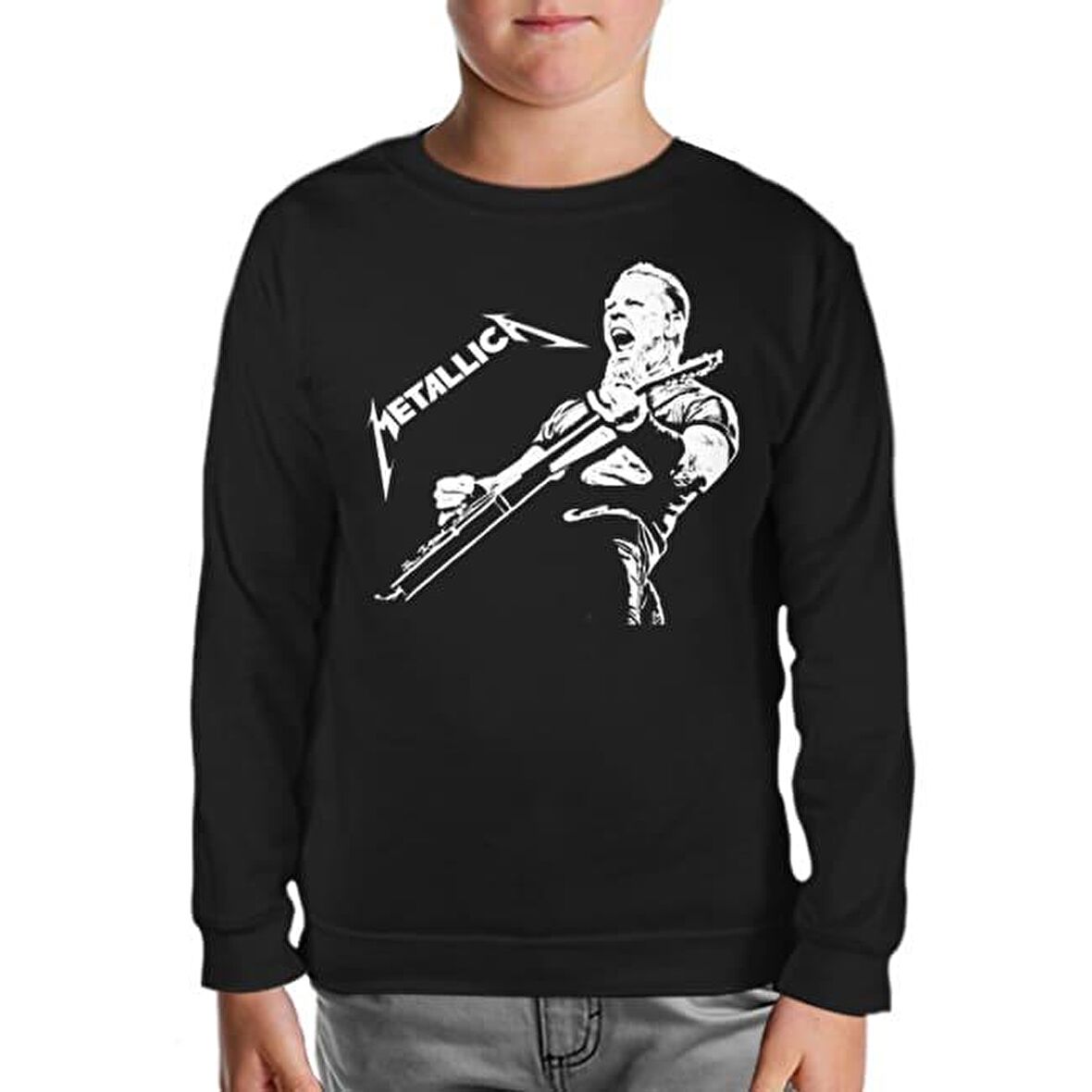 Metallica - James Band Siyah Çocuk Sweatshirt