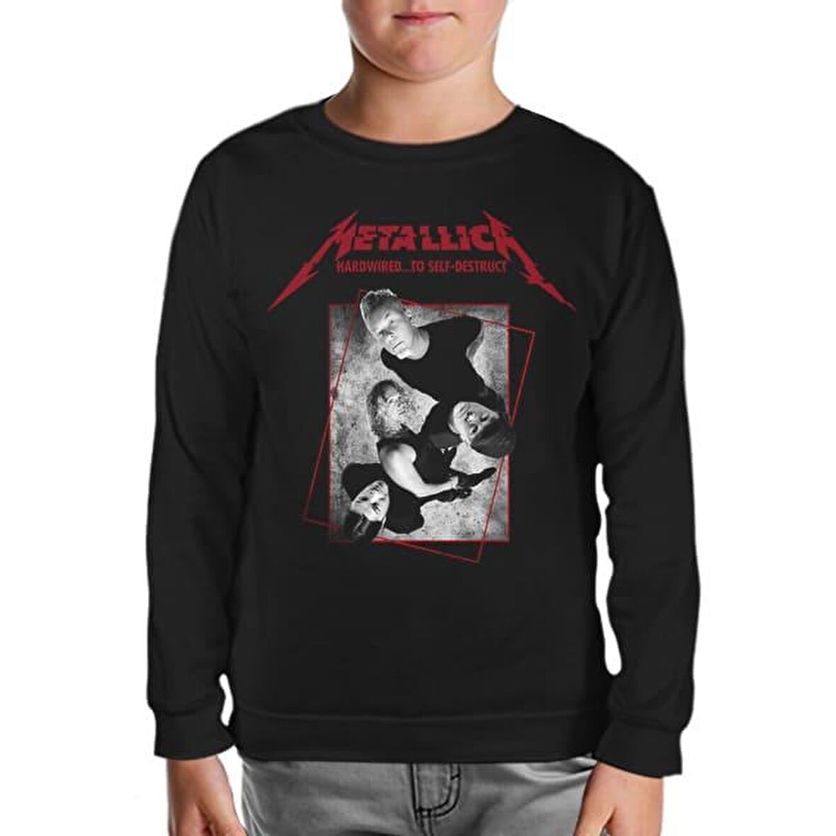 Metallica - Grup Elemanları High Siyah Çocuk Sweatshirt