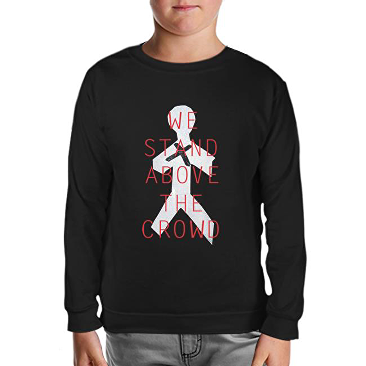 Three Days Grace - Stand Above Siyah Çocuk Sweatshirt