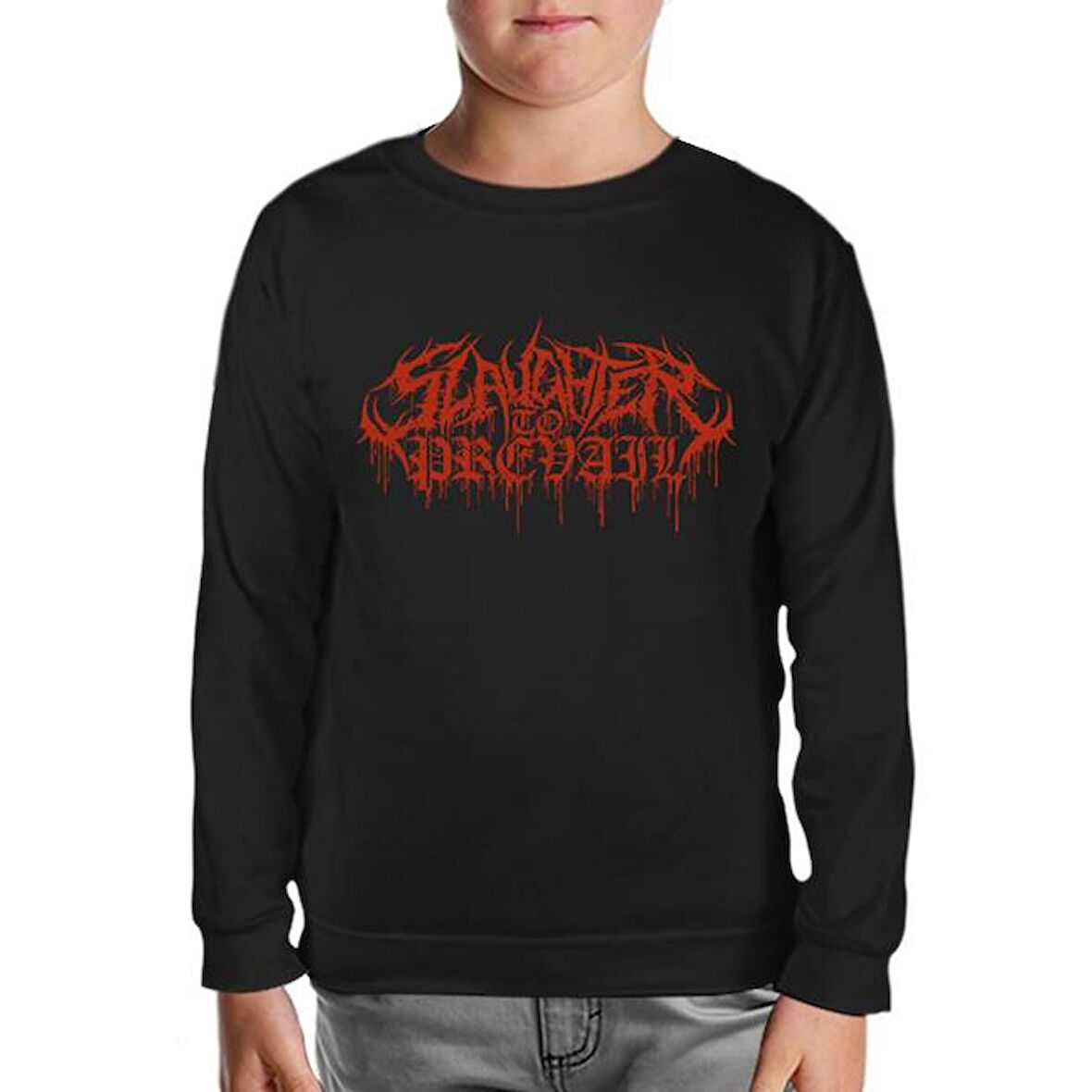 Slaughter to Prevail Logo Siyah Çocuk Sweatshirt