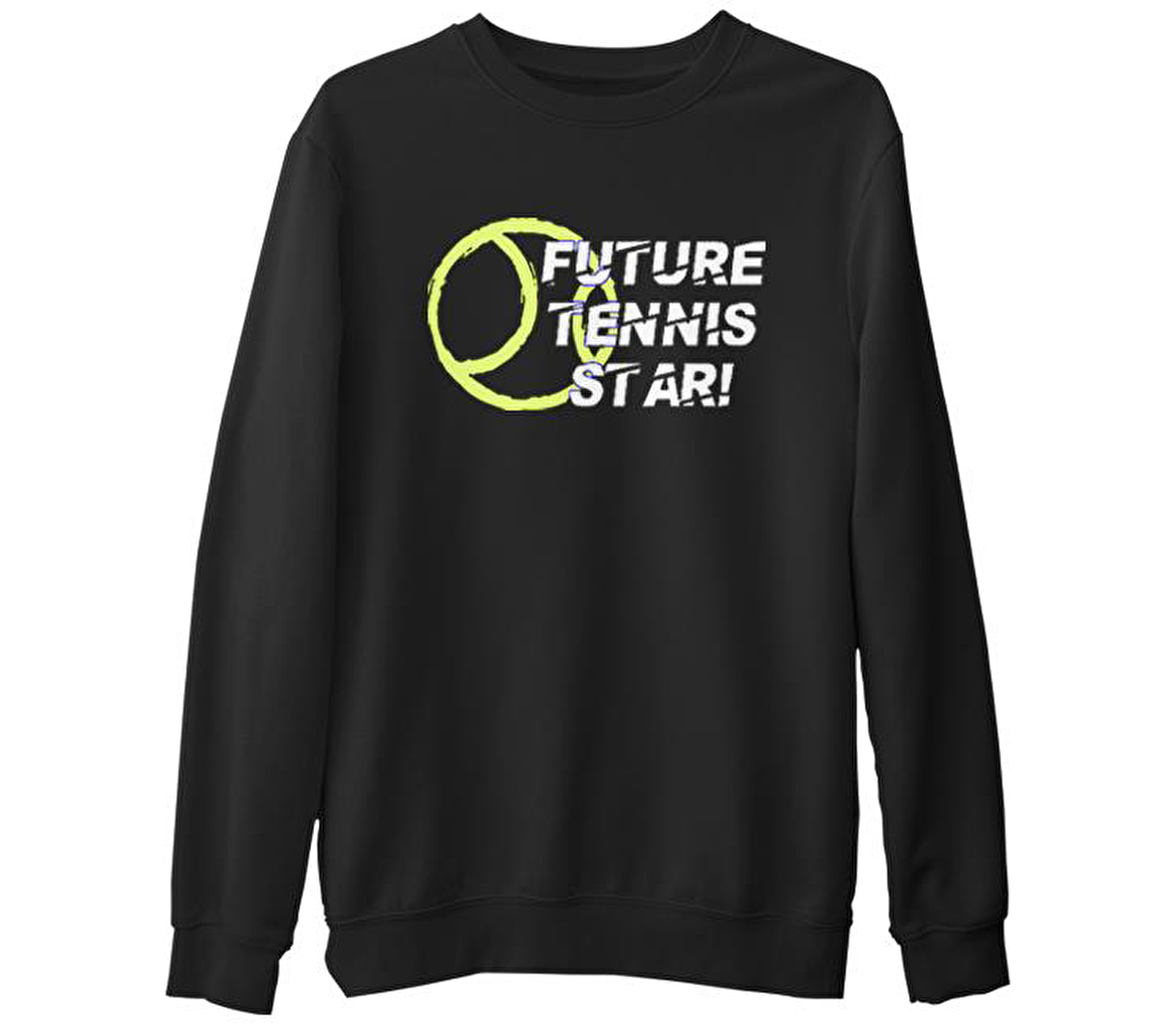 Tenis Star Future   Siyah Erkek Kalın Sweatshirt