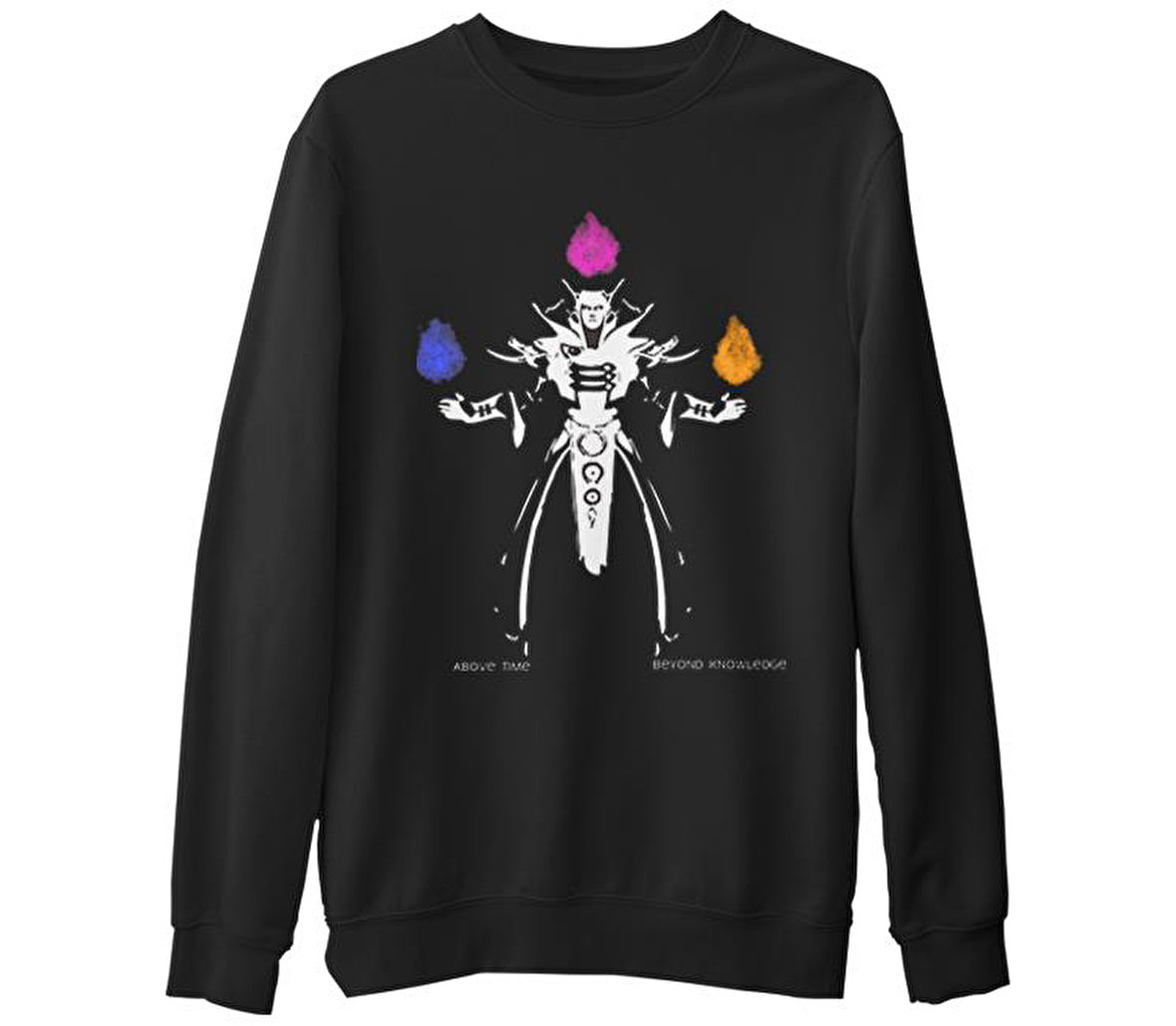Dota 2 - Invoker Above  Siyah Erkek Kalın Sweatshirt