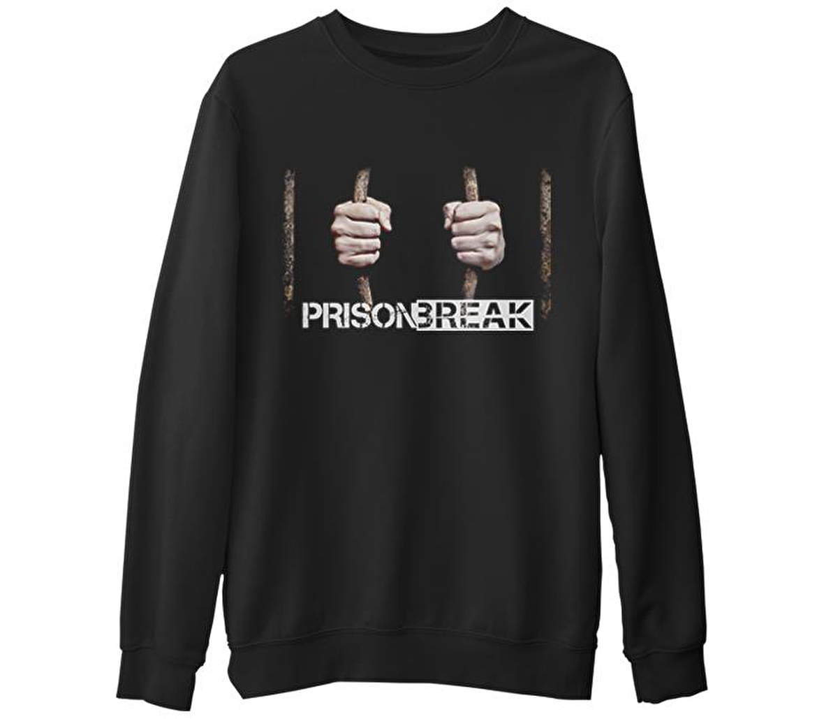 Prison Break - Behind the Bars Siyah Erkek Kalın Sweatshirt