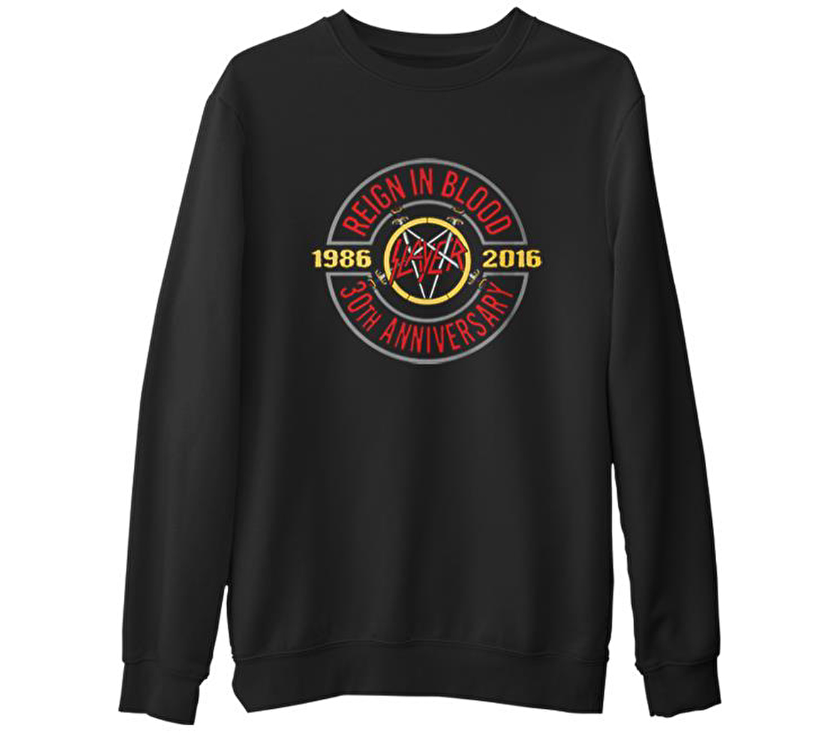 Slayer - Reign in Blood  Siyah Erkek Kalın Sweatshirt