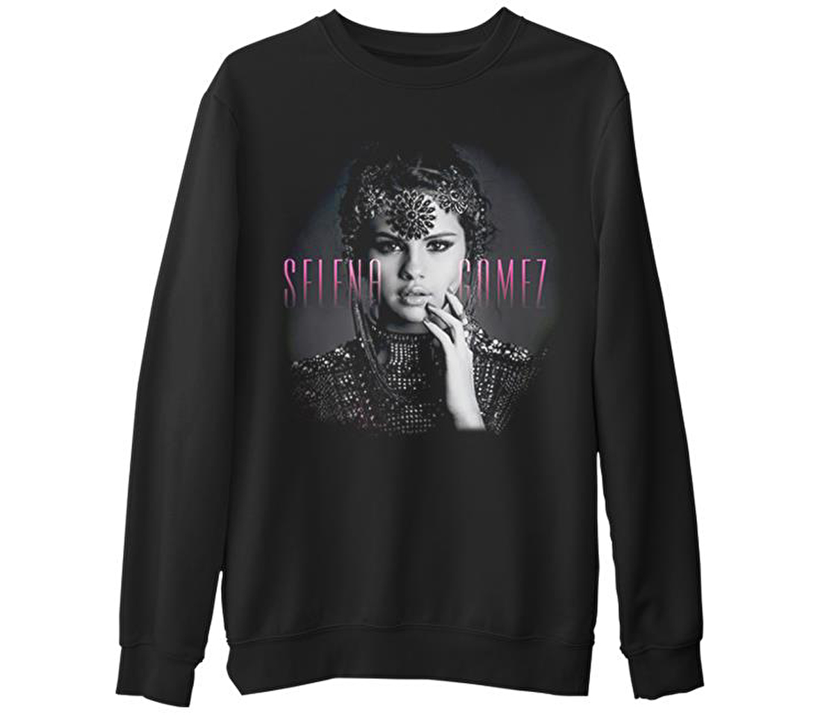 Selena Gomez - Stars Dance  Siyah Erkek Kalın Sweatshirt