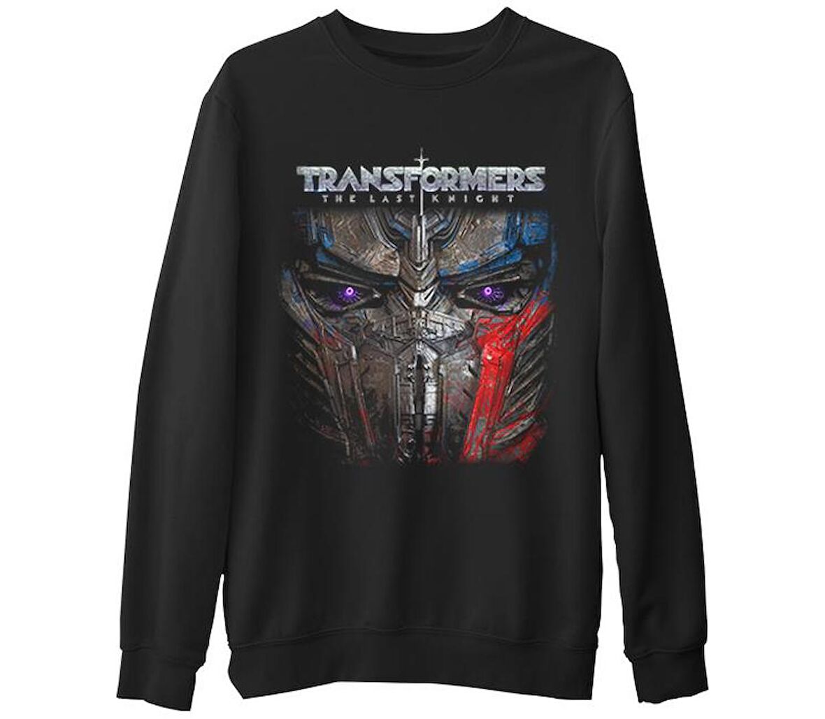 Transformers 5 - The Last Knight Siyah Erkek Kalın Sweatshirt