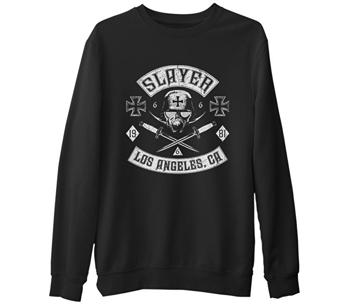 Slayer - Los Angeles Siyah Erkek Kalın Sweatshirt